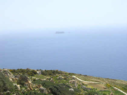 A view of Filfla from Dingli Cliffs