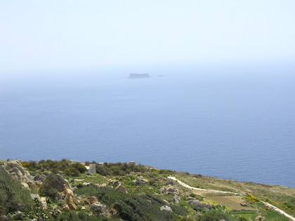 A view of Filfla from Dingli Cliffs